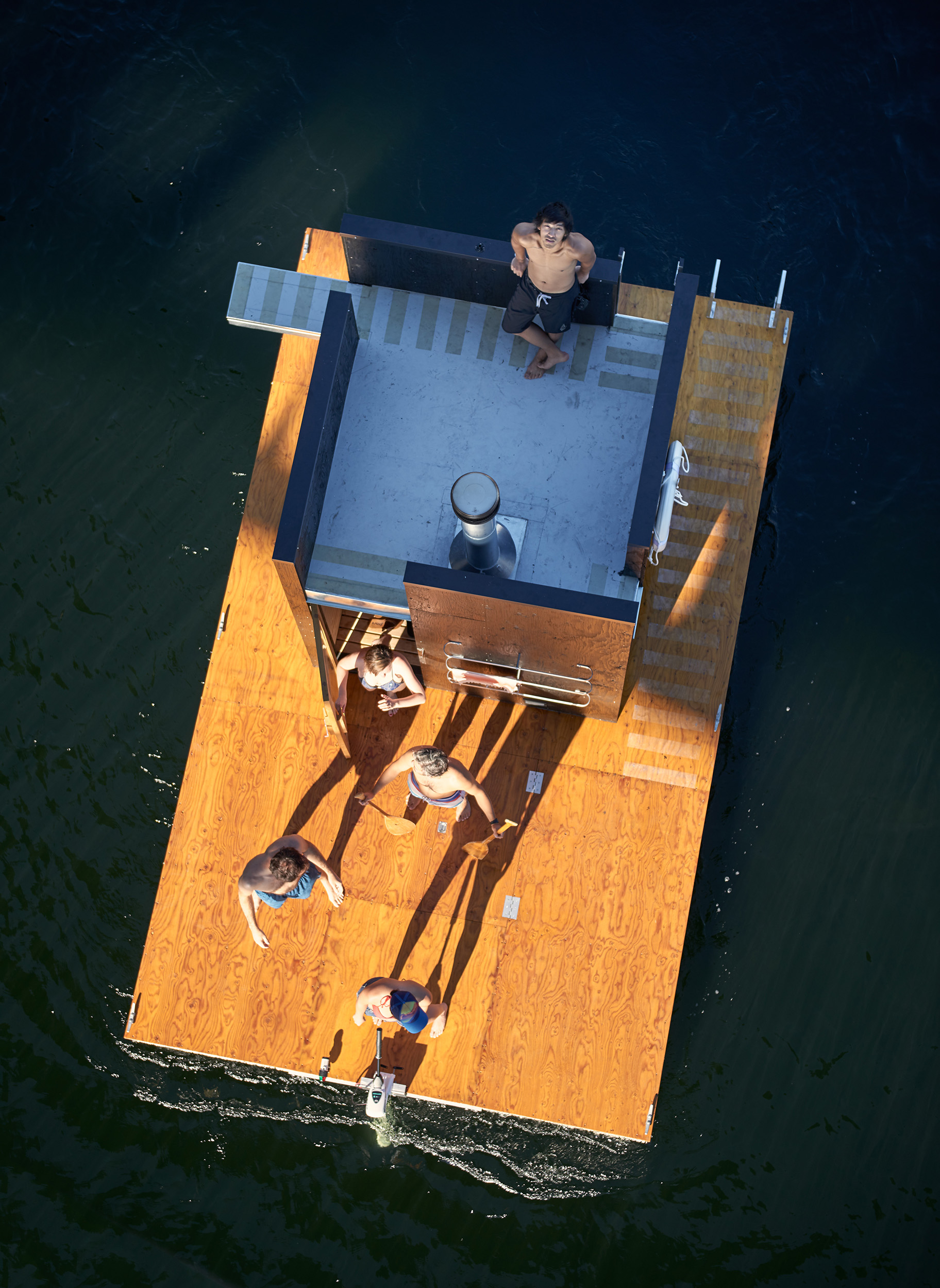 FLOATING SAUNA FROM ABOVE