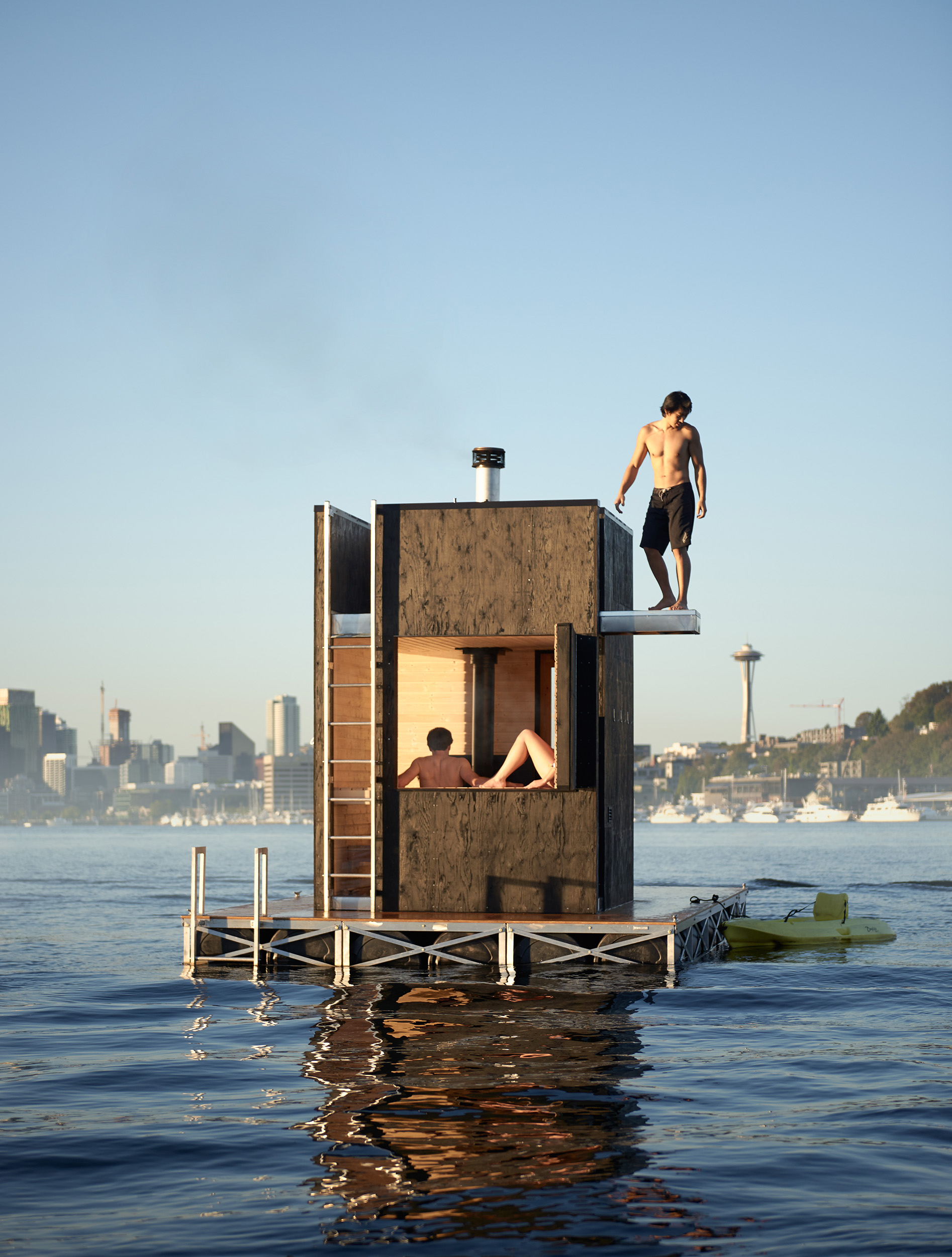 FLOATING SAUNA VIEW OF THE SPACE NEEDLE