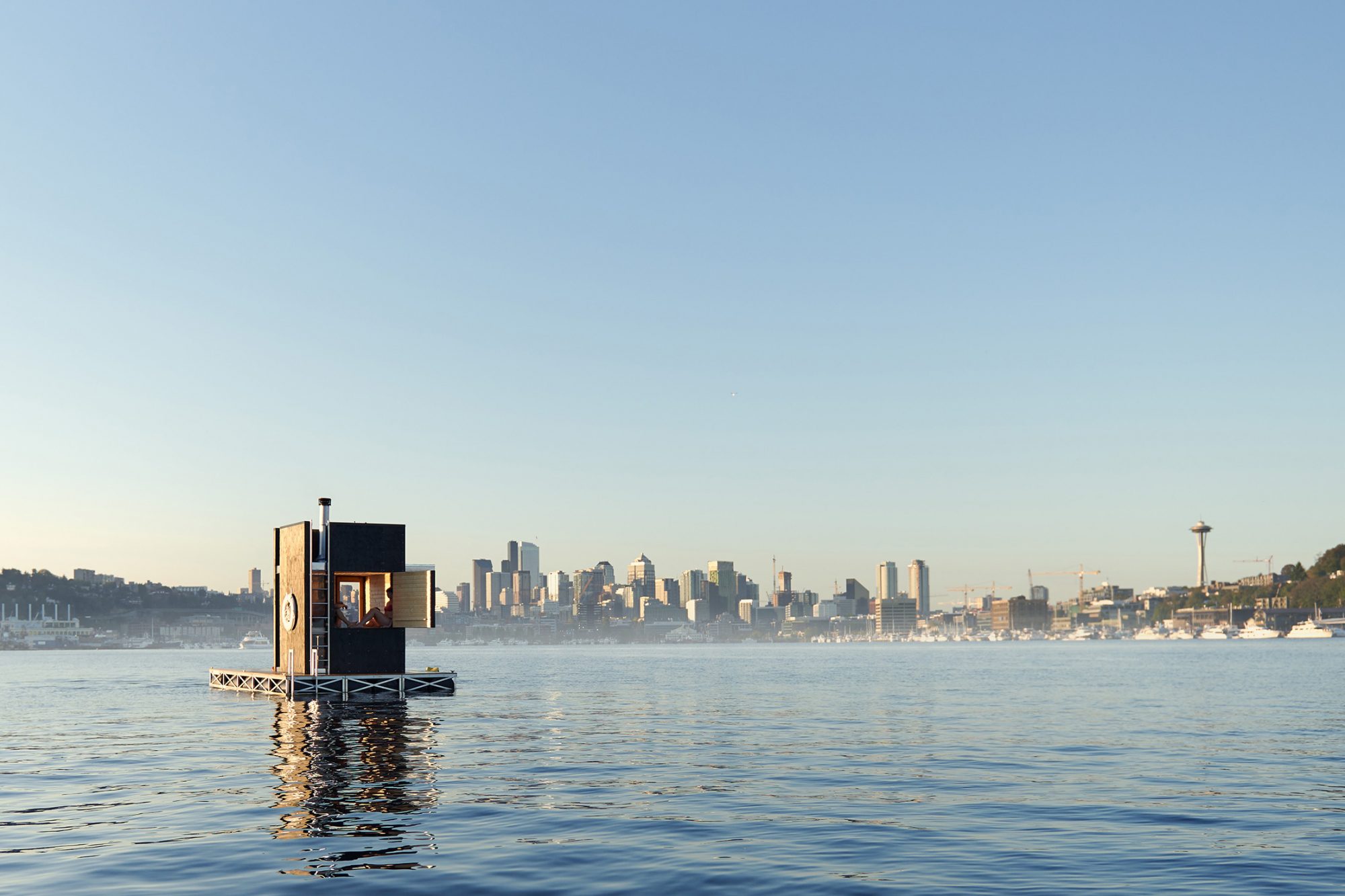 FLOATING SAUNA ON LAKE UNION